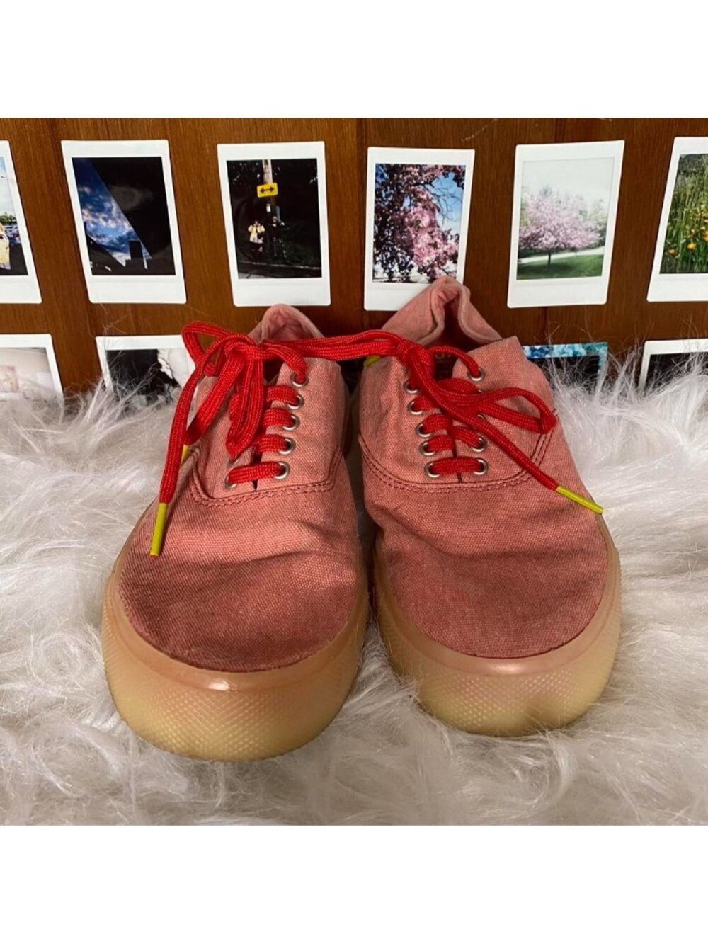 Pink Canvas Sperry Sneakers